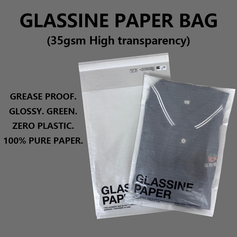 ຖົງເຈ້ຍ Glassine ຄວາມໂປ່ງໃສສູງແບບກຳນົດເອງຊ່ວຍໃຫ້ຍີ່ຫໍ້ຫັນປ່ຽນໄປສູ່ການຫຸ້ມຫໍ່ທີ່ບໍ່ມີພາດສະຕິກ